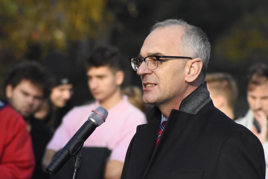 Odsłonięcie epitafium Witolda Kukowskiego w Kolibkach // fot. Lechosław Dzierżak