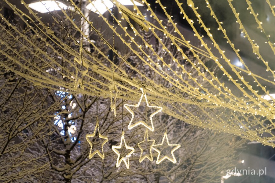 Świąteczne iluminacje na Placu Kaszubskim (fot. Paweł Budziński)