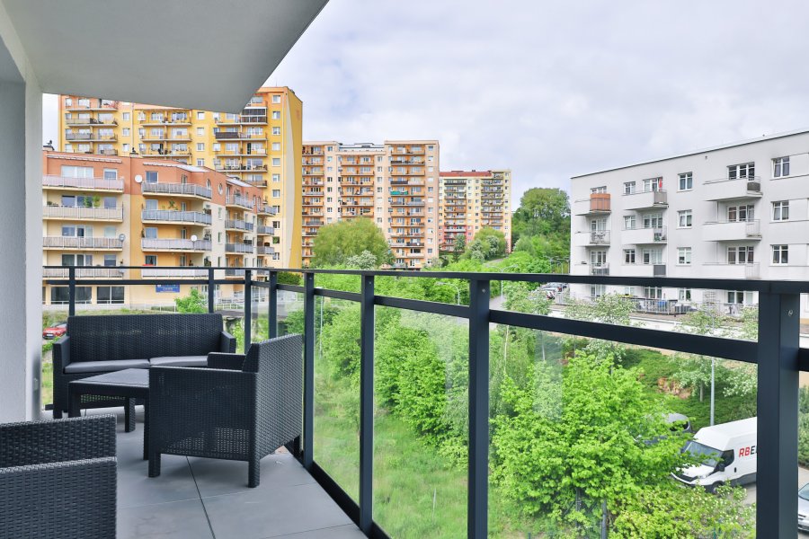 Apartament Benisławskiego 8, widok z balkonu