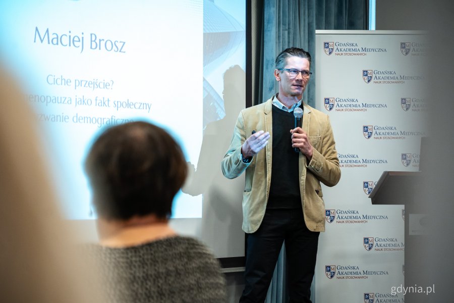 Dr Maciej Brosz. Konferencja &bdquo;Zdrowie i dobrostan dojrzałego zespołu&rdquo; w Hotelu Kuracyjnym w Orłowie (fot. Kamil Złoch)