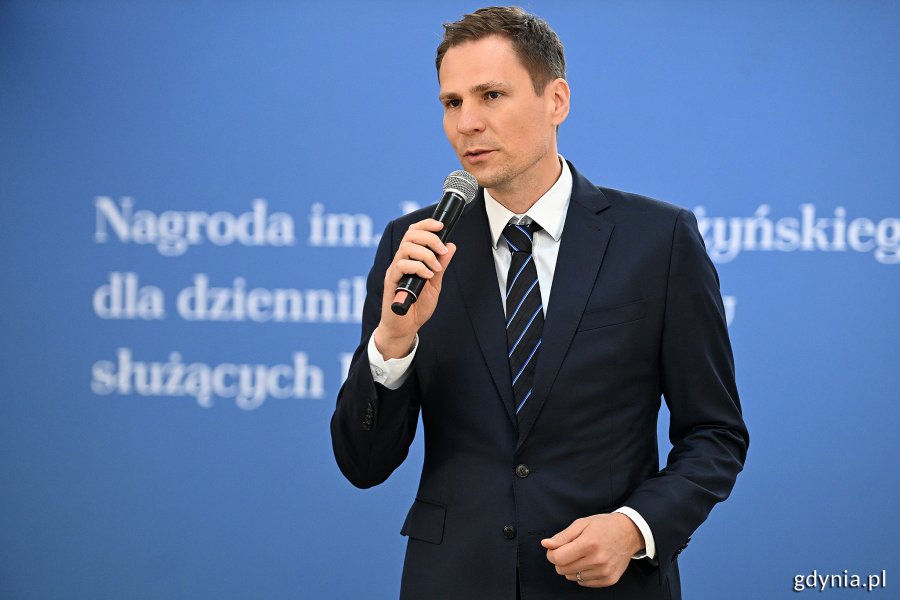 Na zdj. Jakub Płażyński, syn Macieja Płażyńskiego i przewodniczący jury konkursu