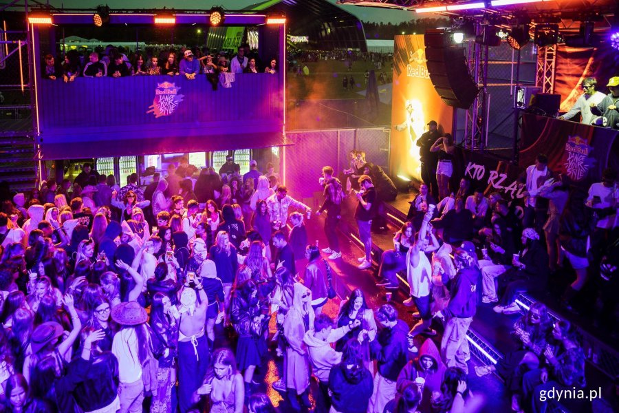Uczestnicy festiwalu zgromadzeni w strefie Red Bulla
