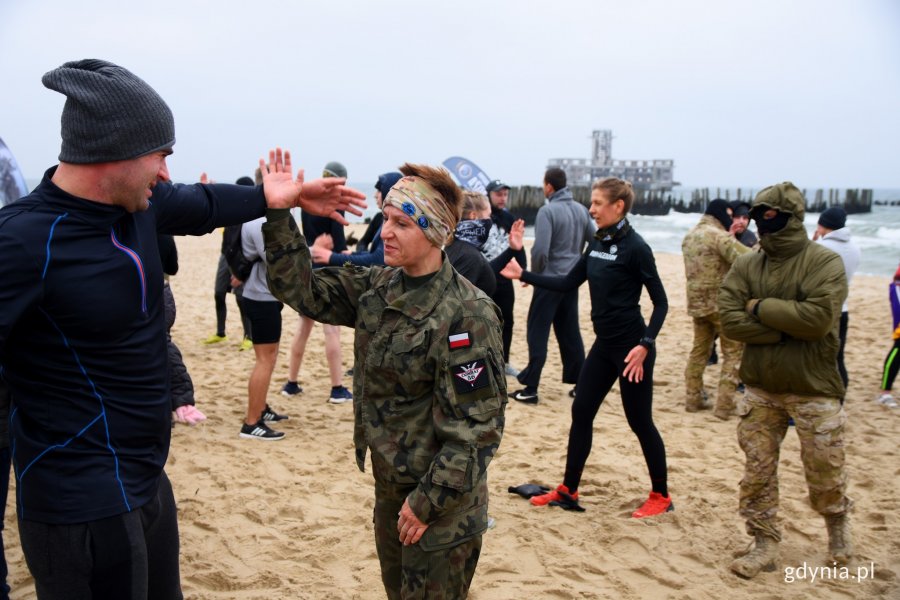 Odważny trening na plaży w Babich Dołach // fot. Paweł Kukla