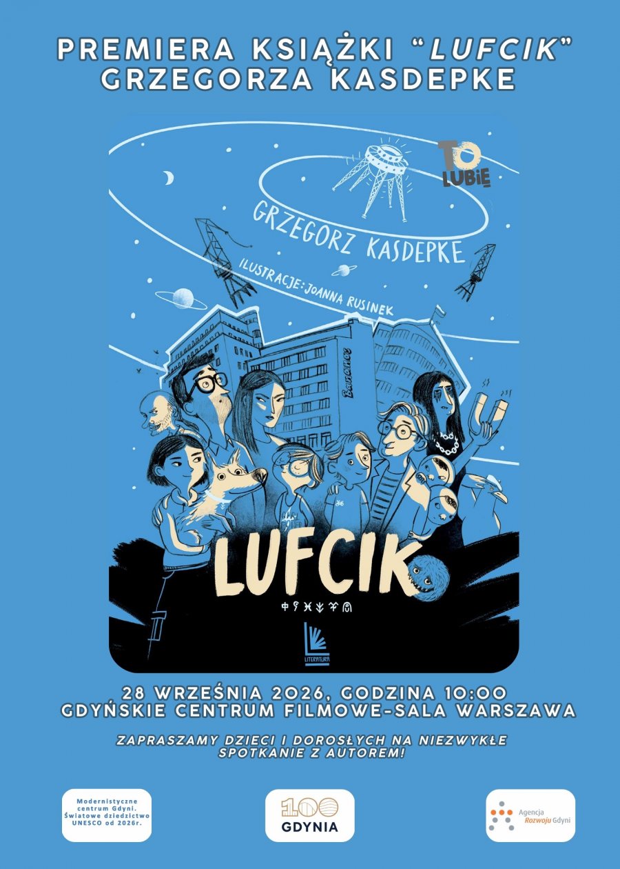 Plakat premiery książki Lufcik Grzegorza Kasdepke