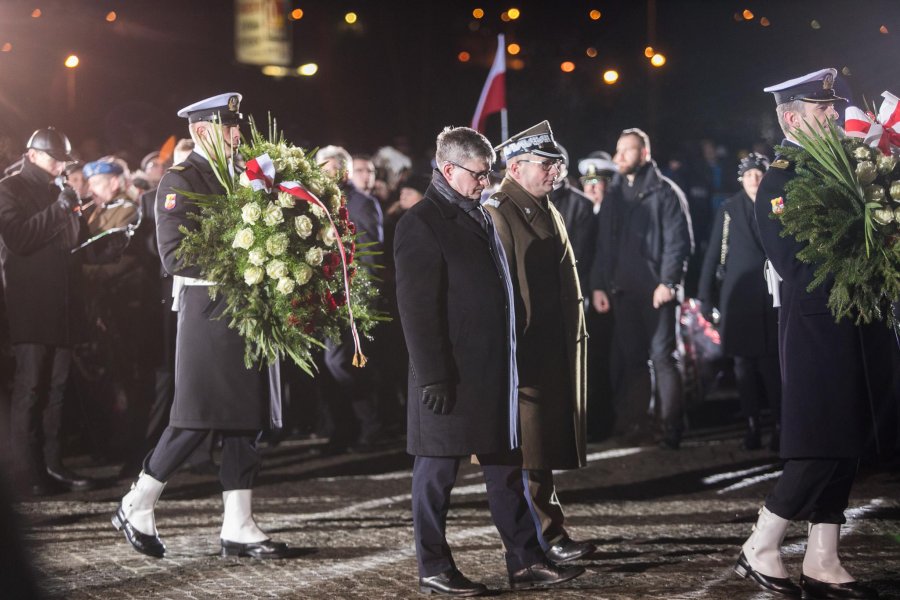 Poranne uroczystości upamiętniające ofiary Grudnia '70 // fot. Karol Stańczak