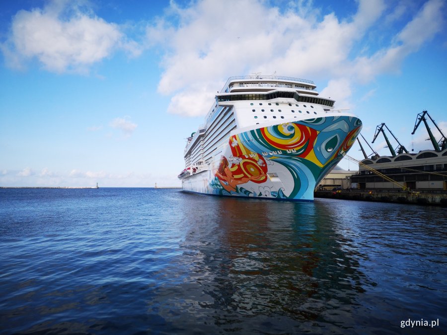 Zacumowany przy nabrzeżu Francuskim Norwegian Getaway/fot. Karolina Szypelt