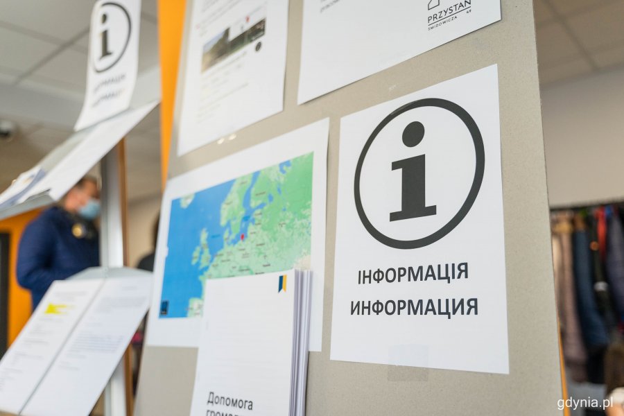 Na zdjęciu wnętrze Przystani Śmidowicza 49 zaadaptowanej na potrzeby gości z Ukrainy