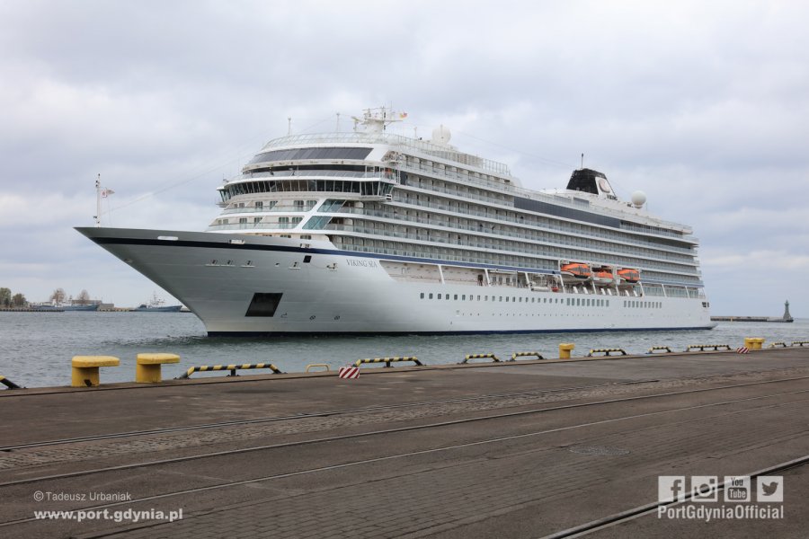 Viking Sea wpływa do Gdyni / fot. Tadeusz Urbaniak Port Gdynia