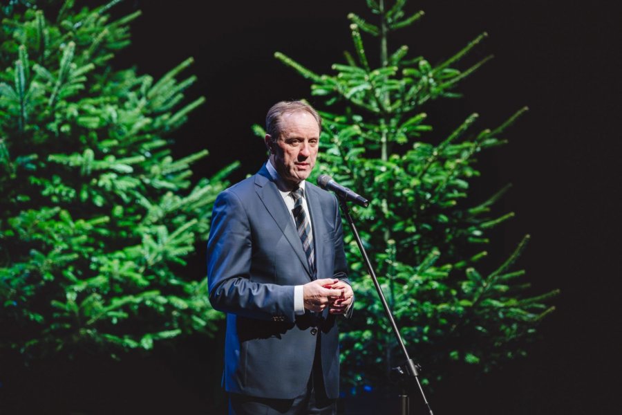 Mieczysław Struk – marszałek województwa pomorskiego podczas spotkania świątecznego Pracodawców Pomorza