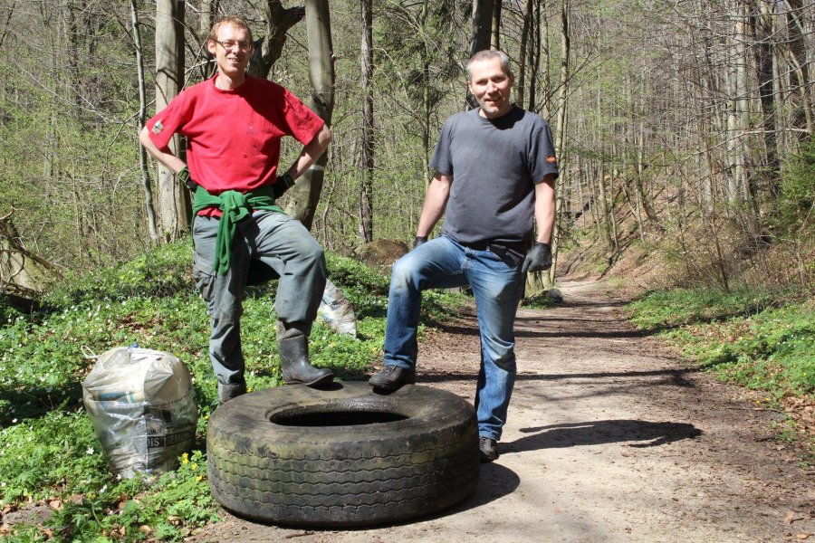 Sprzątanie potoku Źródło Marii