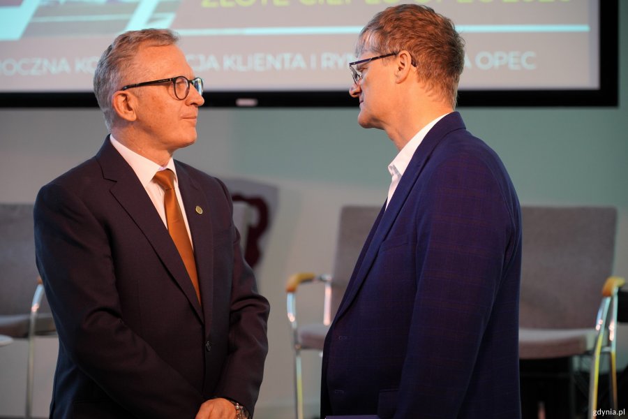 Na zdjęciu: wiceprezydent Gdyni Rafał Geremek i Wojciech Folejewski, prezes OPEC