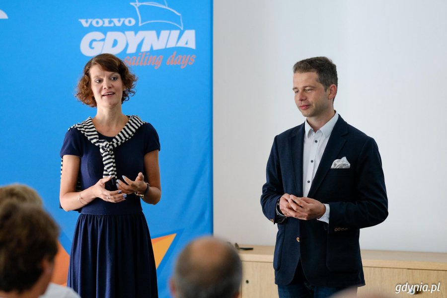 Konferencja podsumowująca 18. edycję Volvo Gdynia Sailing Days. Na zdjęciu wiceprezydent Katarzyna Gruszecka-Spychała fot. Dawid Linkowski