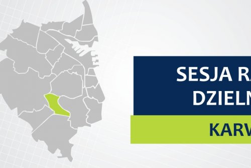 Mapa Gdyni z zaznaczoną na zielno dzielnicą Karwiny.