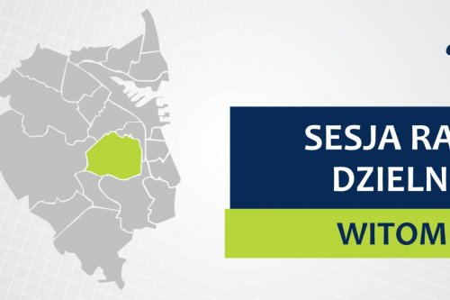 Mapa Gdyni z zaznaczoną na zielono dzielnicą Witomino.