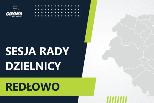 Mapa Gdyni z zaznaczoną na zielno dzielnicą Redłowo.