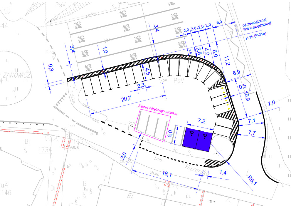 Projekt parkingu przy placu Beaty Zakowicz