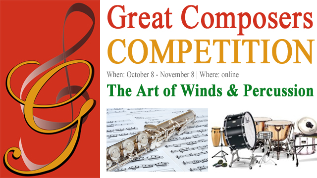 Grafika jesiennej edycji International Music Competition „The Art of Winds & Percussion”
