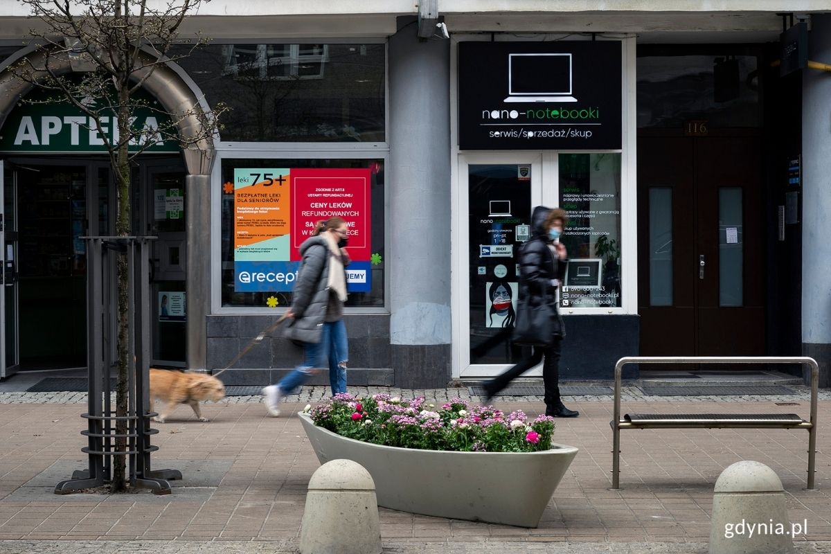 Donica ł&oacute;dka na ul. Świętojańskiej. // fot. Przemysław Kozłowski