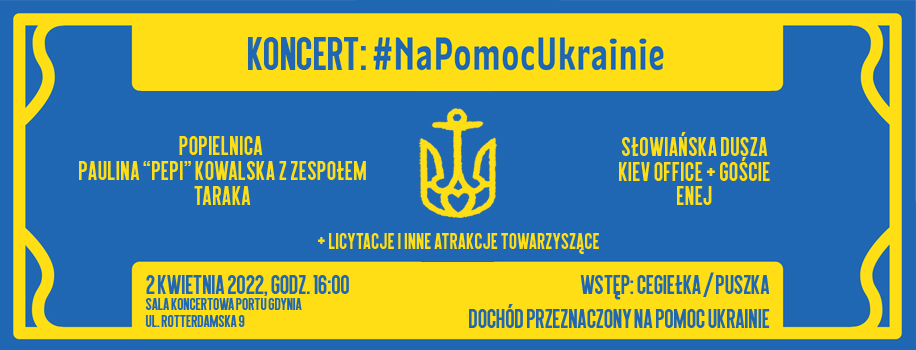 Plakat koncertu Portu Gdynia #NaPomocUkrainie // mat. prasowe
