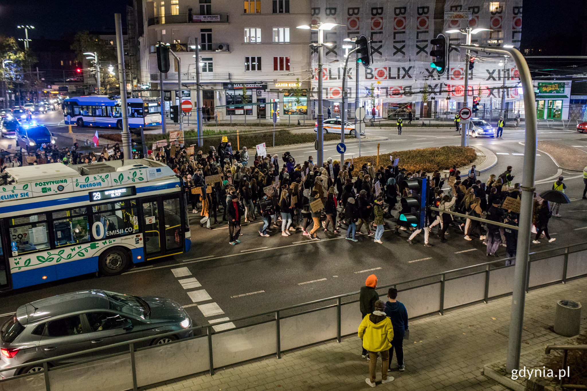 Czwartkowy protest na ulicach Gdyni, fot. Karol Stańczak