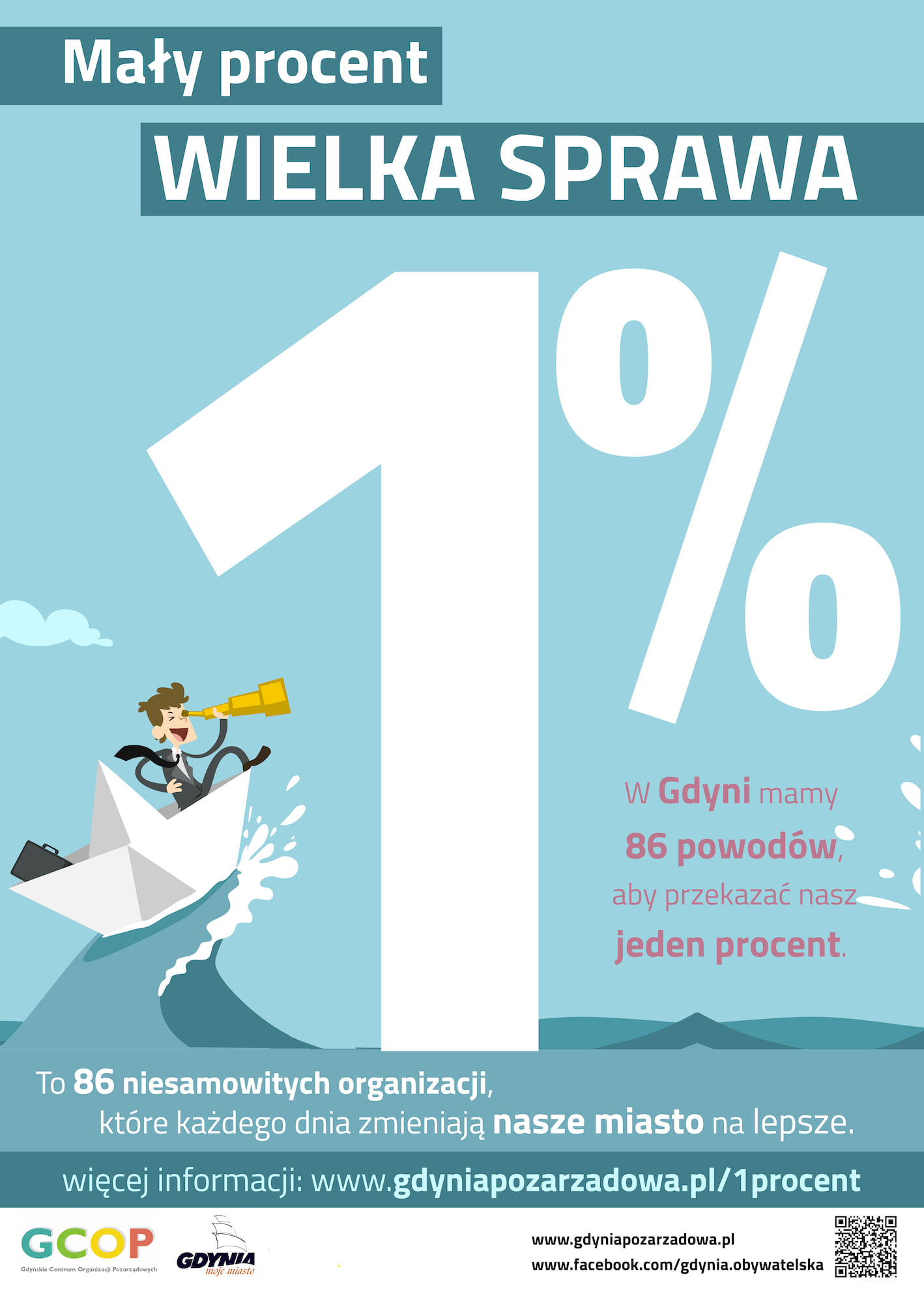 Mały procent - wielka sprawa, kampania 1% na rzecz organizacji pozarządowych, mat. prasowe