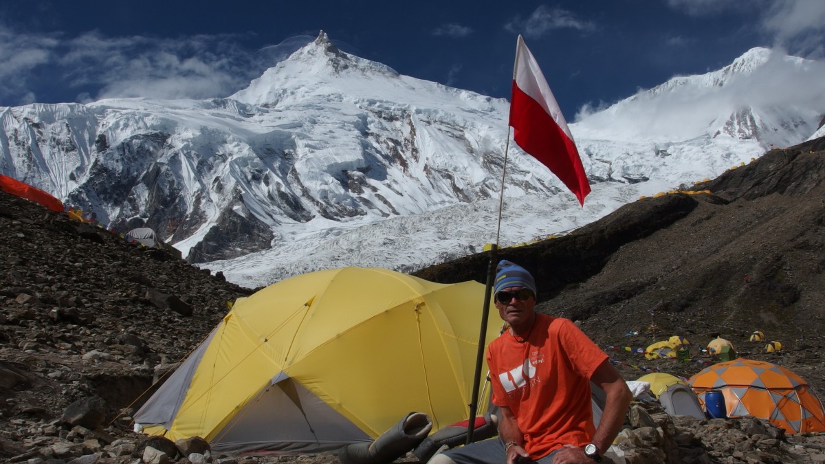 Ryszard Pawłowski na Manaslu, 8156 m. npm