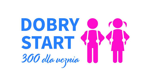 Plakat programu: dobry start. 300 dla ucznia. Mat. prasowe 