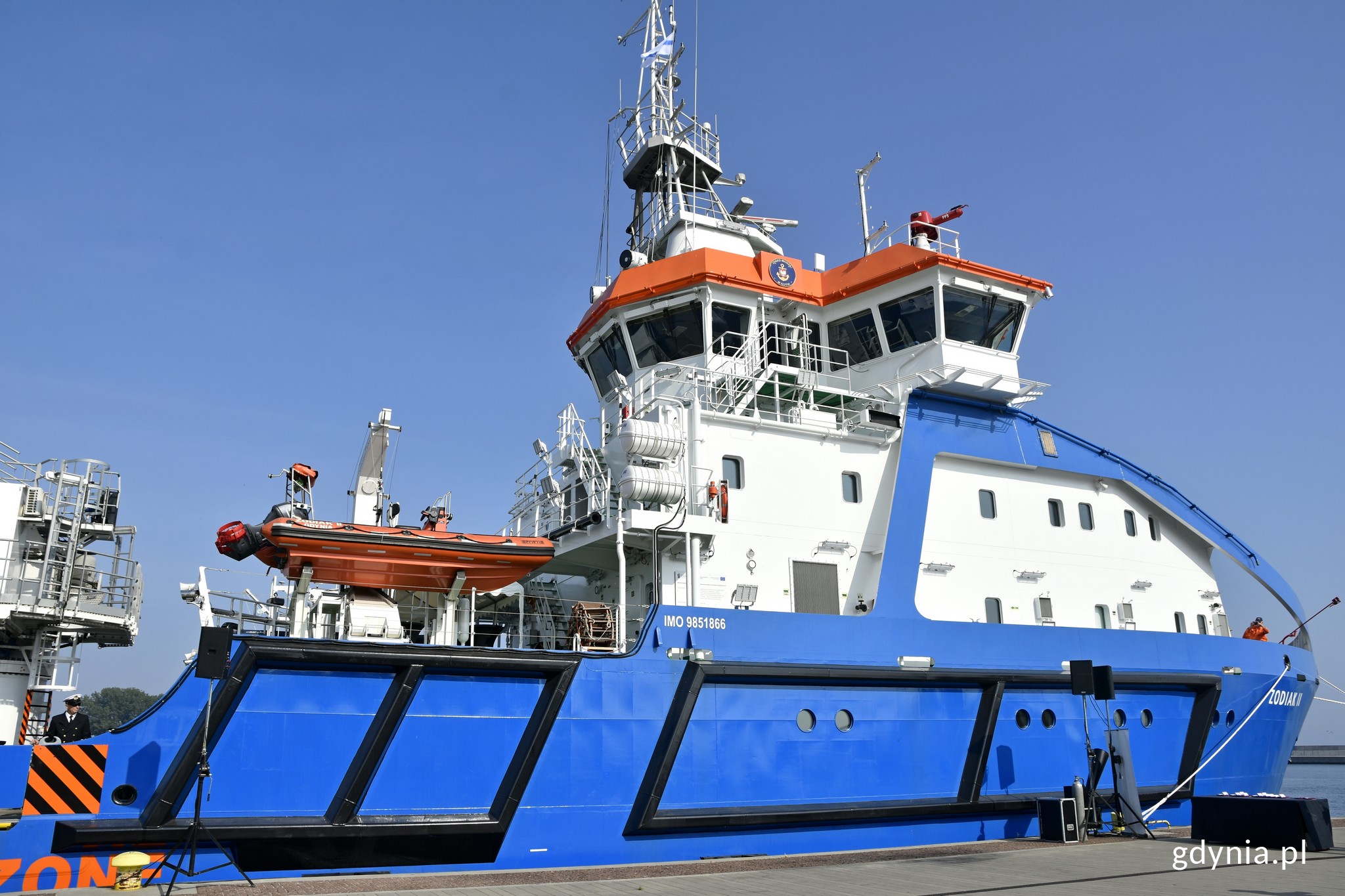 Statek Urzędu Morskiego w Gdyni Zodiak II, fot. Magdalena Czernek