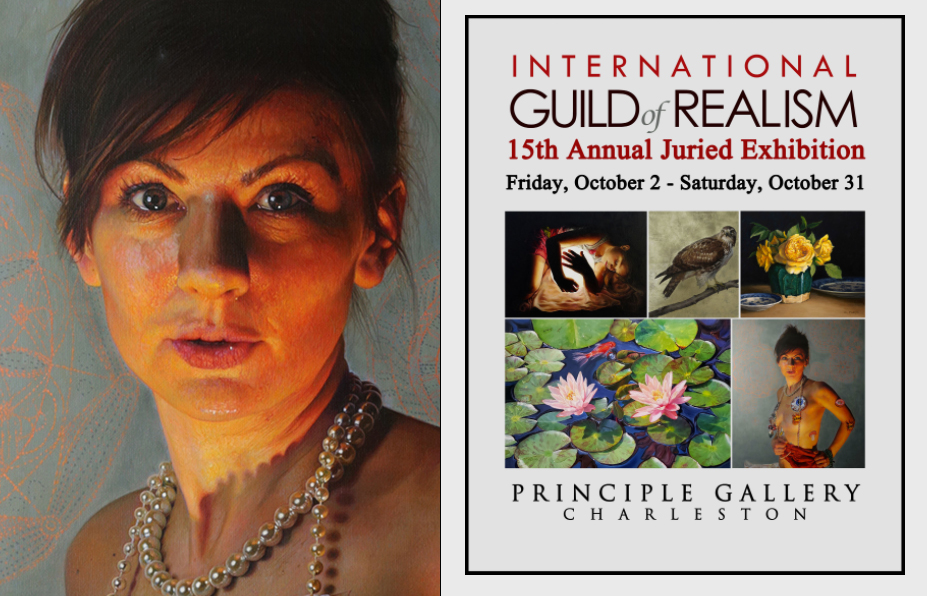 Po lewej: obraz Anny Wypych - "Double freedom". Po prawej: grafika promująca 15. wystawę Międzynarodowej Gildii Realizmu // fot. materiały prasowe IGOR