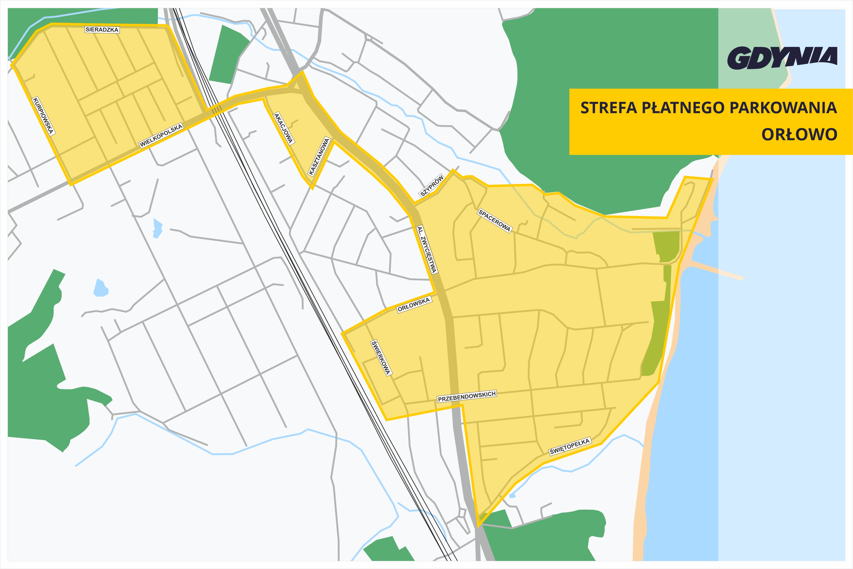 Strefa Płatnego Parkowania w Gdyni &ndash; obszar Orłowo, obowiązuje od 07.01.26 r.