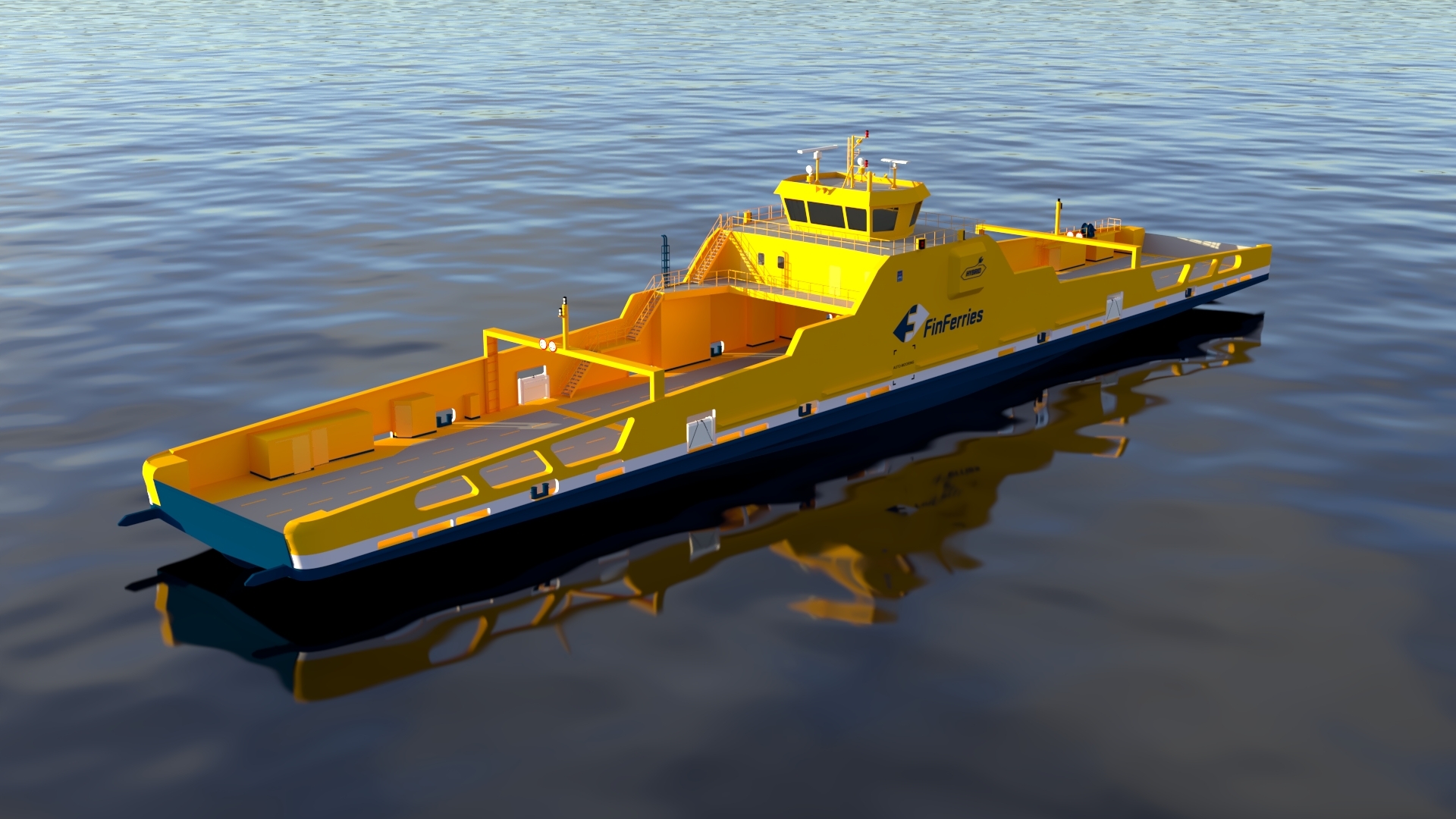 Tak jeszcze na etapie projektu stocznia Crist wizualizowała kolejny prom dla FinFerries, fot. mat. prasowe Crist