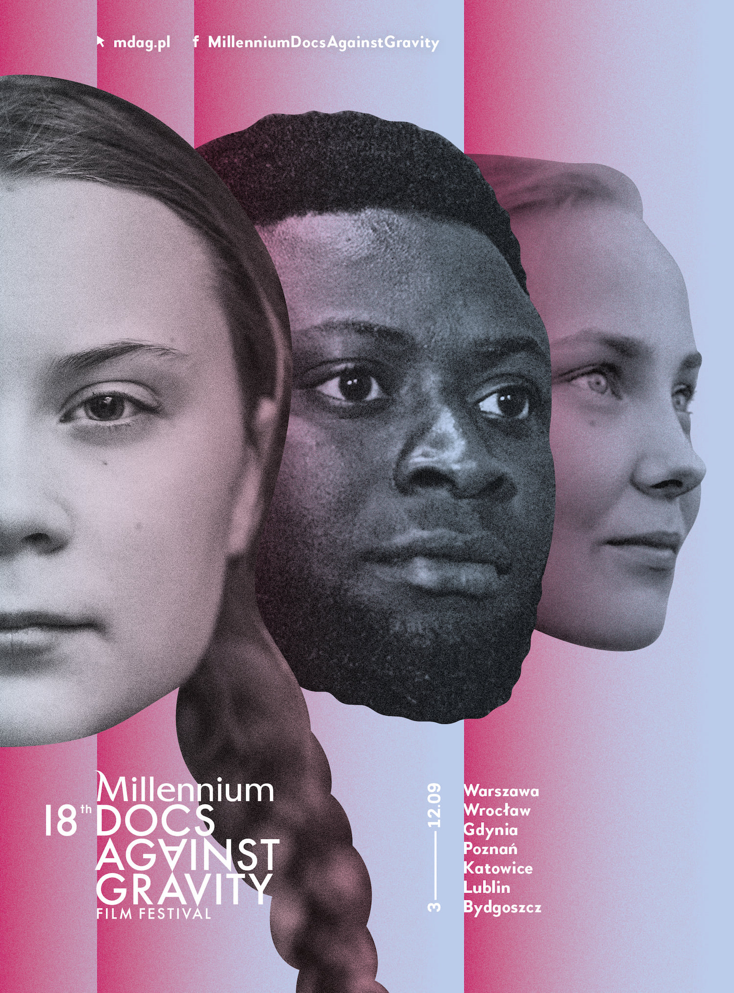 Plakat 18. edycji Millenium Docs Against Gravity, mat. prasowe