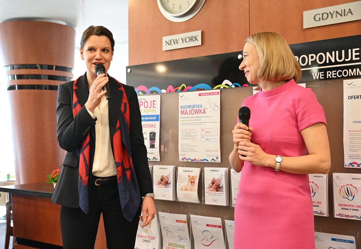 Katarzyna Gruszecka &ndash; Spychała, wiceprezydent Gdyni Ds. Gospodarki oraz Agata Witczak, Dyrektor Personalny London Stock Exchange Group w Gdyni, na V. edycji Konferencji Follow the Rabbit. Fot. Zygmunt Gołąb 