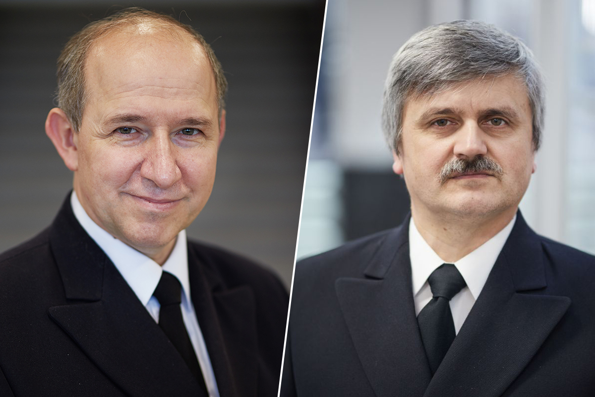 Na zdjęciu prof. dr. hab. inż. Krzysztof G&oacute;recki (po lewej) i dr hab. inż. Tomasz Tarasiuk (po prawej), kt&oacute;rzy znaleźli się na prestiżowej liście najbardziej wpływowych naukowc&oacute;w na świecie // fot. materiały Uniwersytetu Morskiego w Gdyni