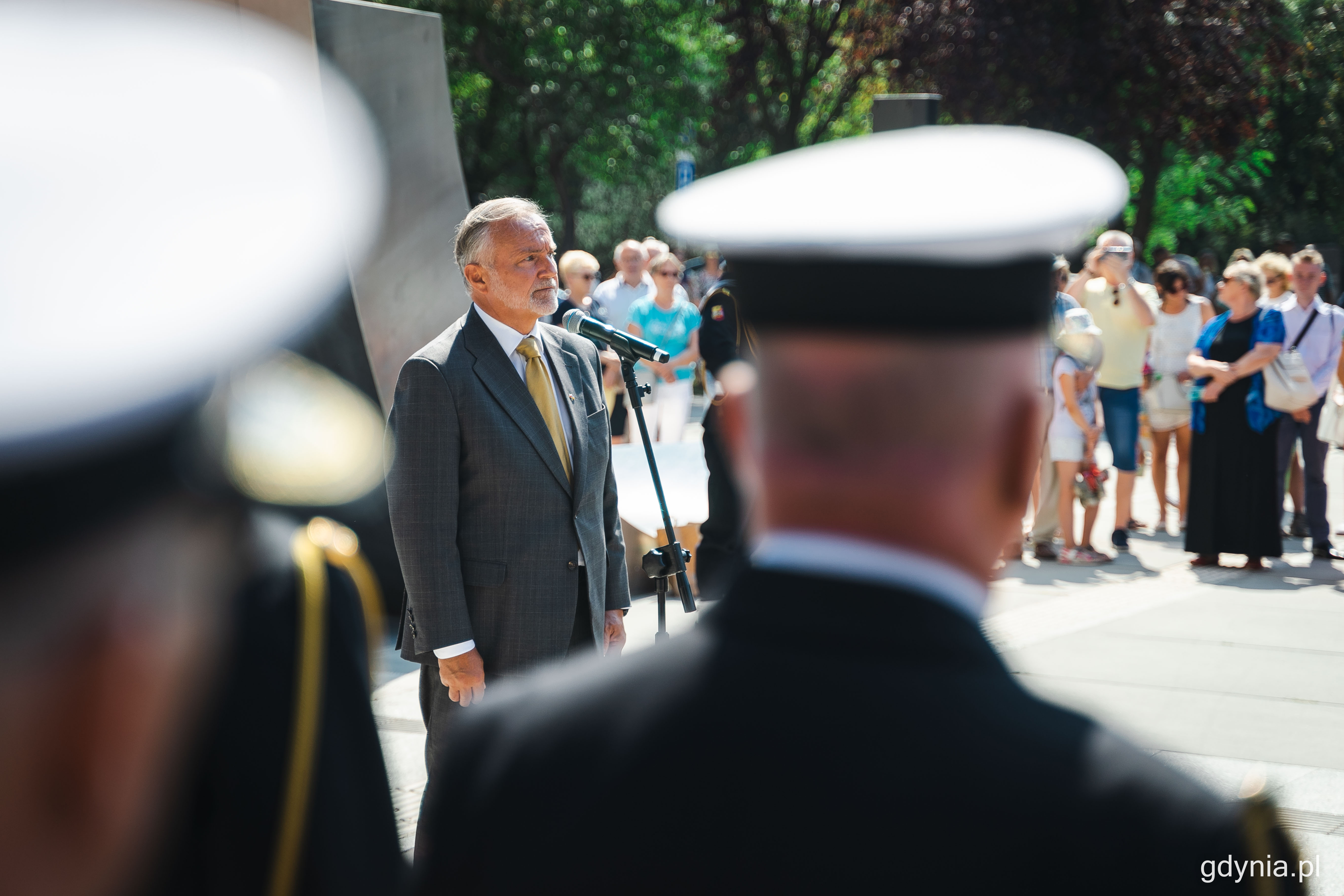 Prezydent Gdyni, Wojciech Szczurek wygłosił okolicznościowe przem&oacute;wienie, fot. Kamil Złoch