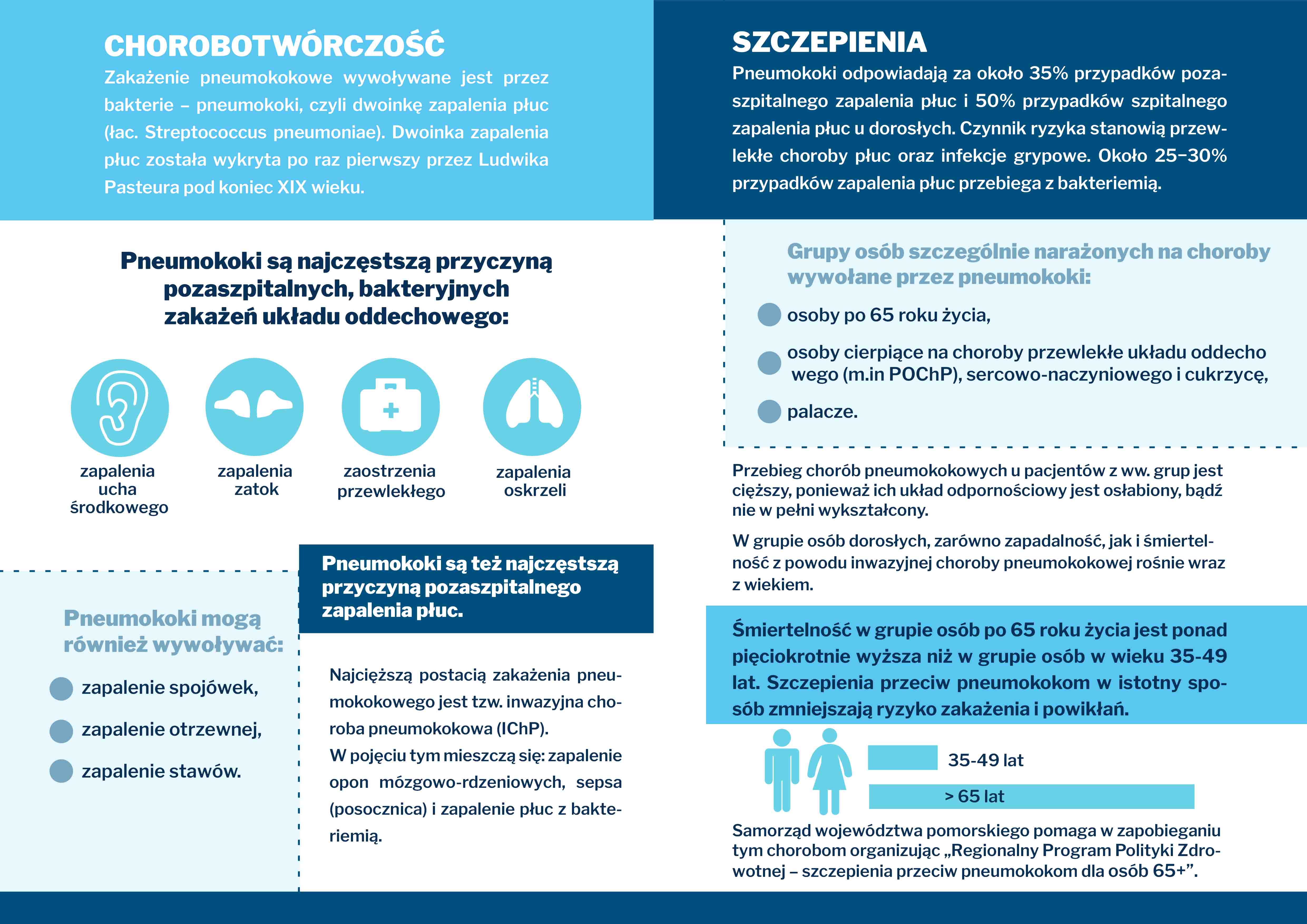 Ulotka przedstawiająca zagrożenia wywoływane przez pneumokoki // fot. materiały prasowe