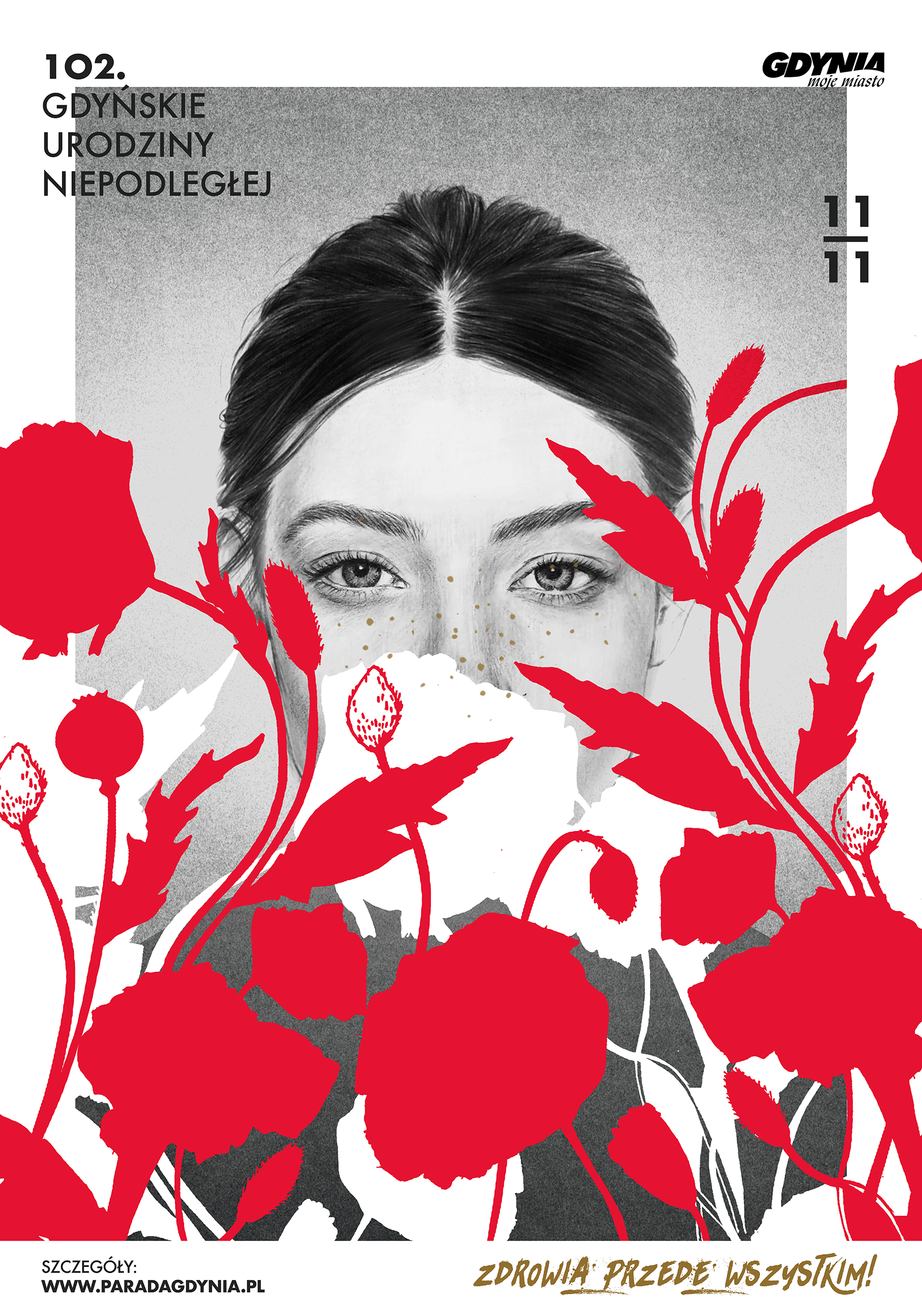 Plakat 102. Gdyńskie Urodziny Niepodległej