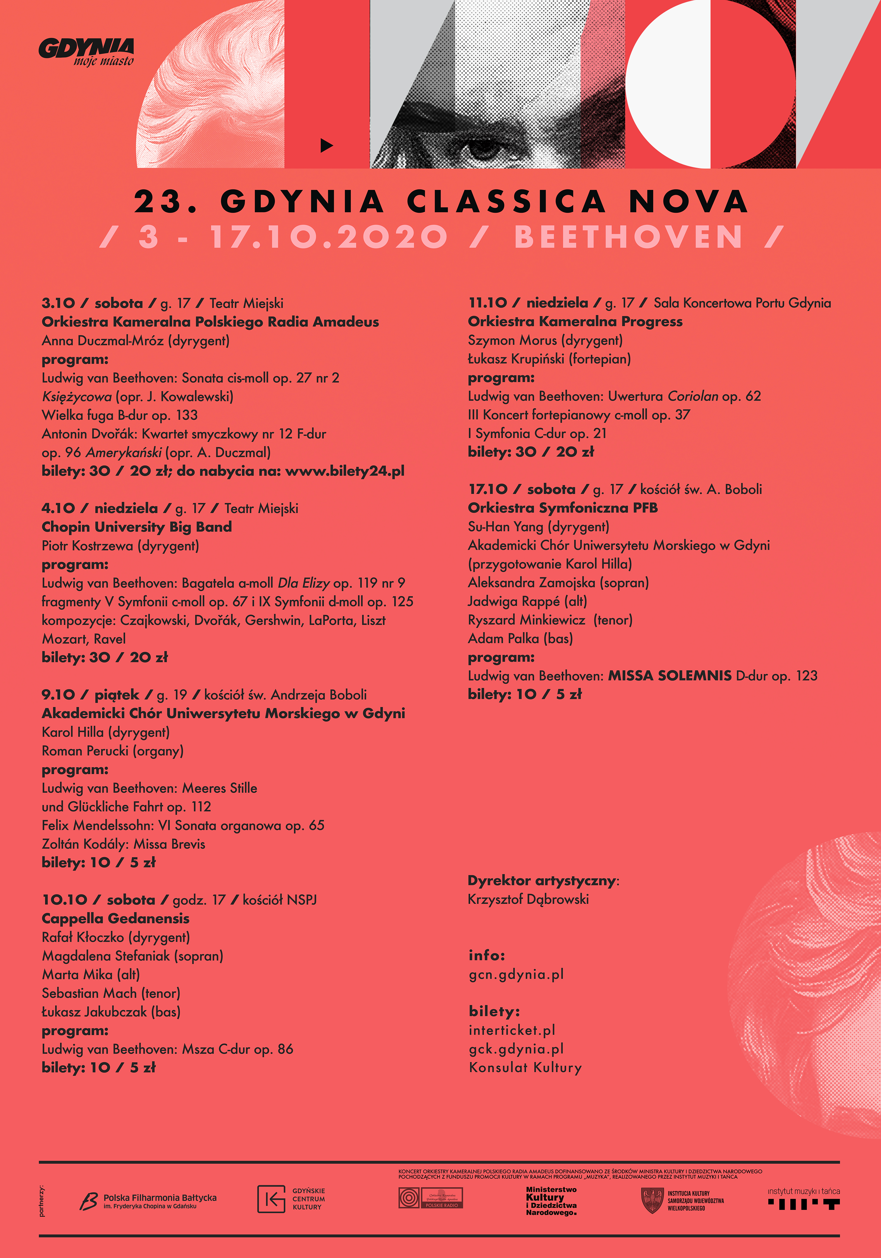 afisz 23. edycji Gdynia Classica Nova (szczeg&oacute;ły w tekście).