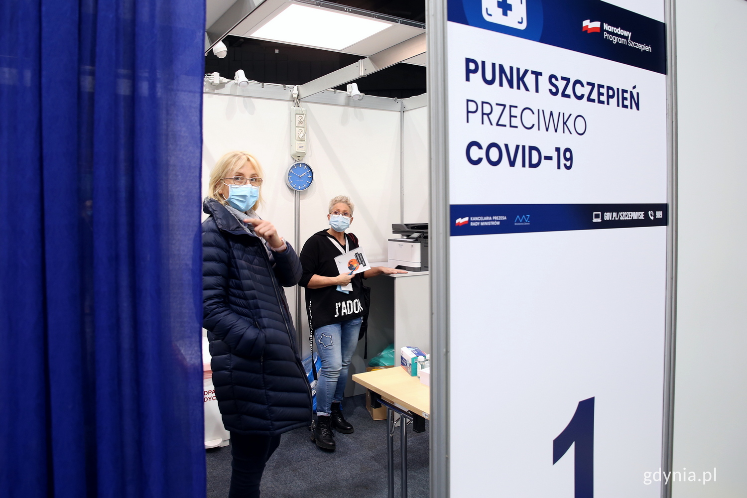 W Gdynia Arenie gotowe są już stanowiska do szczepień, fot. Przemysław Kozłowski