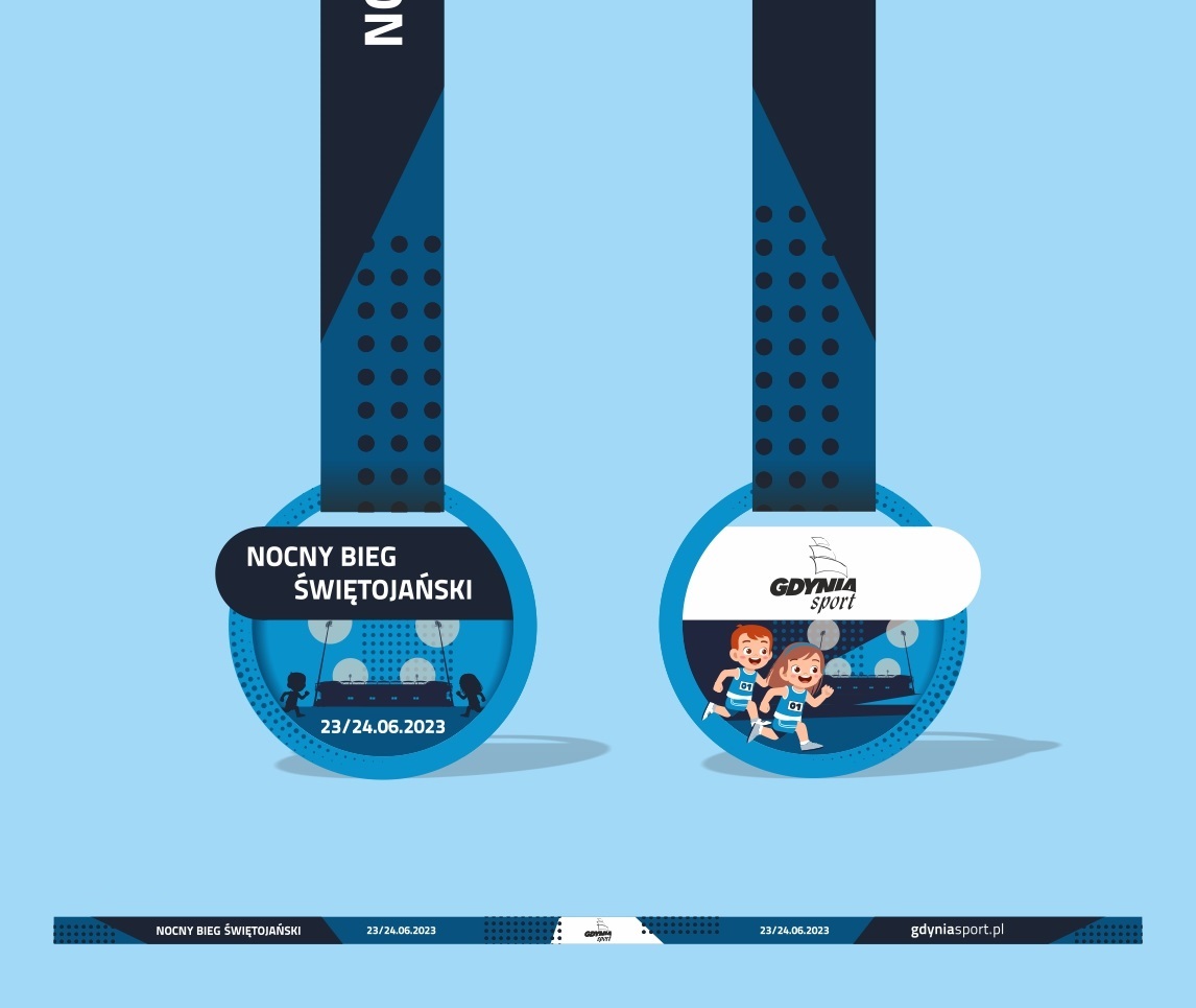 Medal dla uczestnik&oacute;w Nocnego Biegu Świętojańskiego