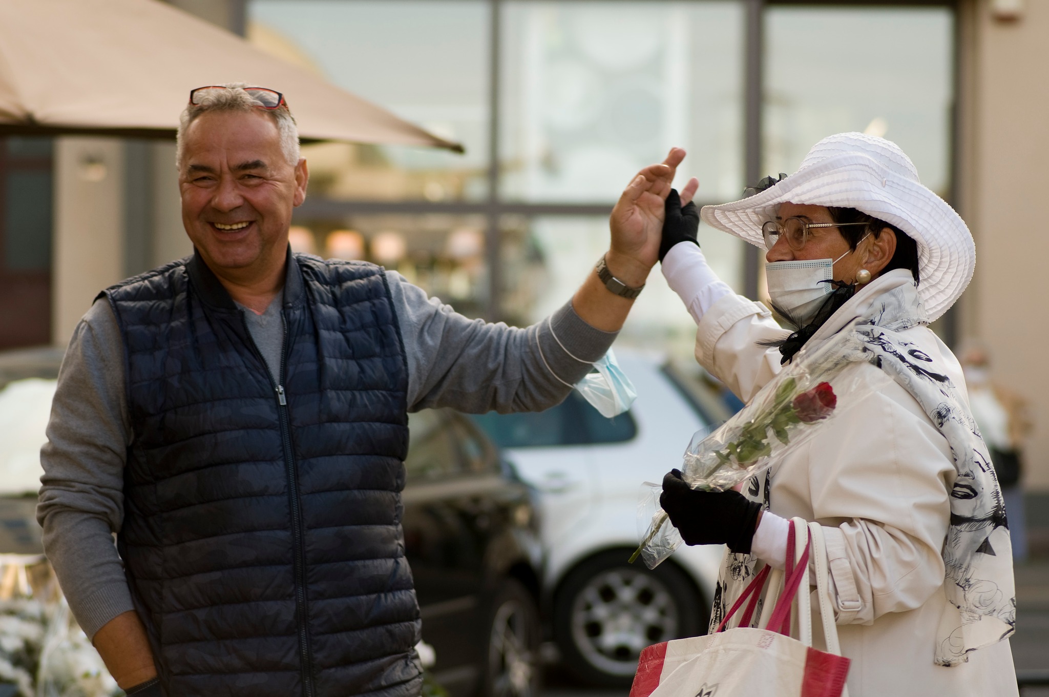 Fotografia konkursowa "Zakupy z ludzką twarzą" z roku 2020. Fot. Ewa Tulińska