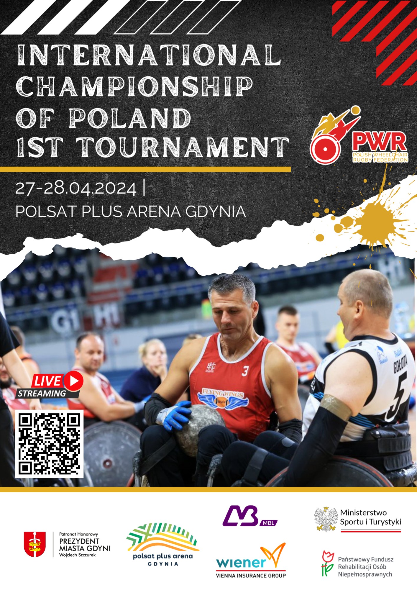 plakat rugby na wózkach