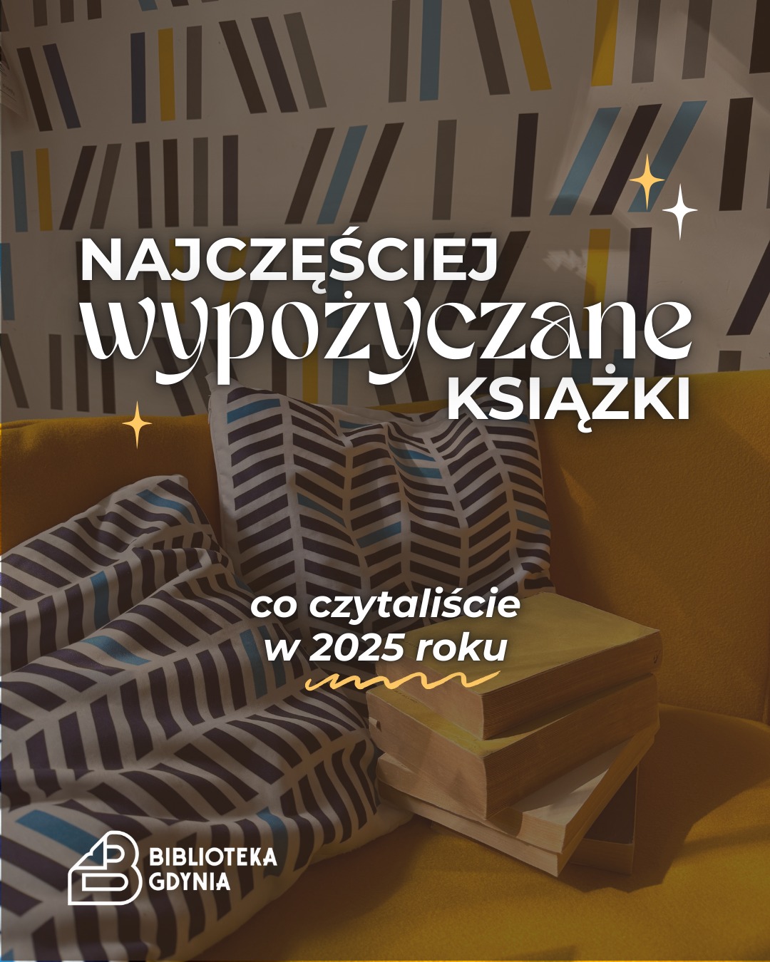 Grafika Najczęściej wypożyczane książki w 2025 roku w Bibliotece Gdynia
