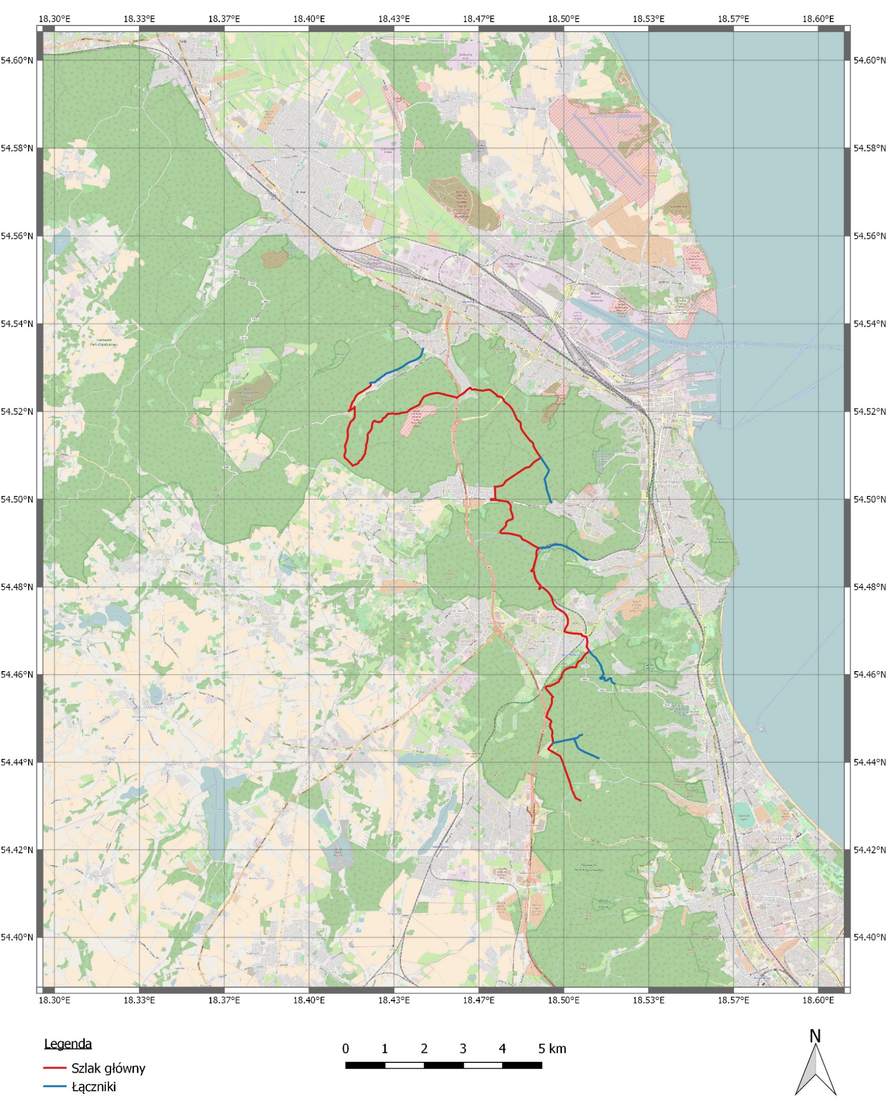 Szlak turystyczny przez Tr&oacute;jmiejski Park Krajobrazowy