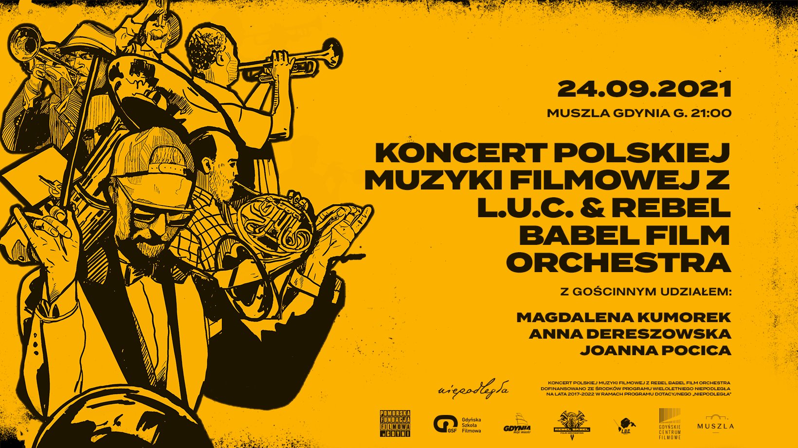 Koncert Polskiej Muzyki Filmowej z L.U.C. & Rebel Babel Film Orchestra na Festiwalu Film&oacute;w w Gdyni