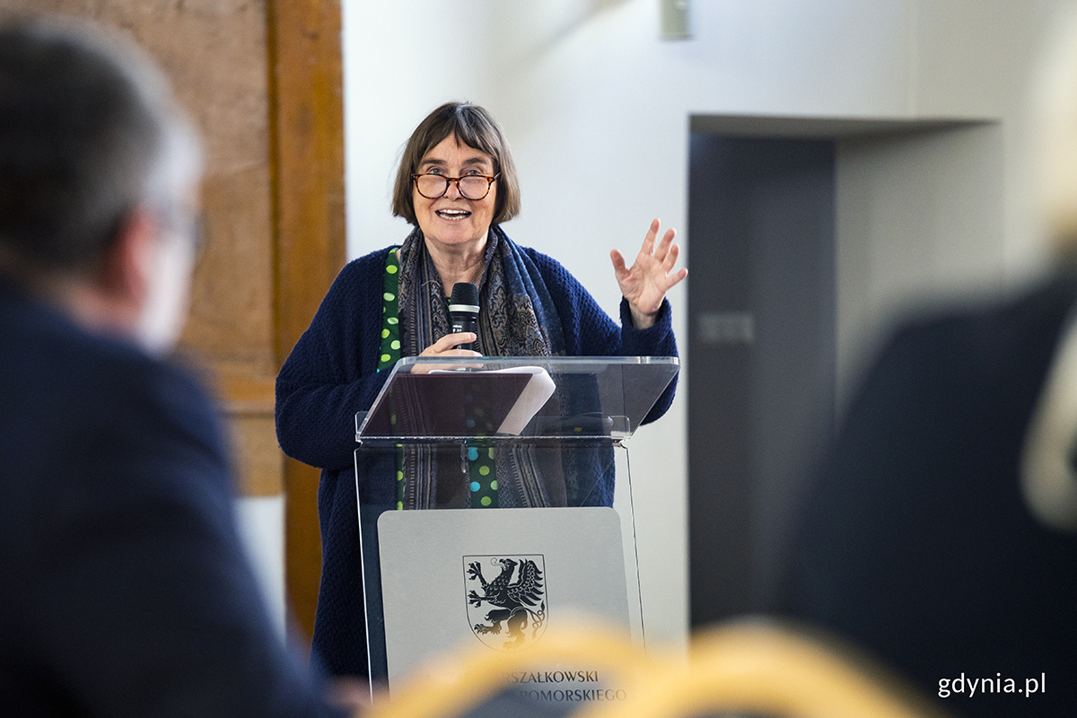 Koordynatorka korytarza transportowego Bałtyk Adriatyk Anne Jensen. Fot. Przemysław Kozłowski