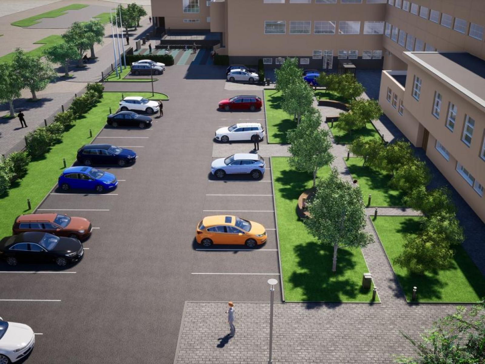 Przebudowa przyniesie nowe, uporządkowane tereny zielone i parking na wewnętrzne potrzeby wydziału, mat. Uniwersytet Morski w Gdyni / mat. prasowe