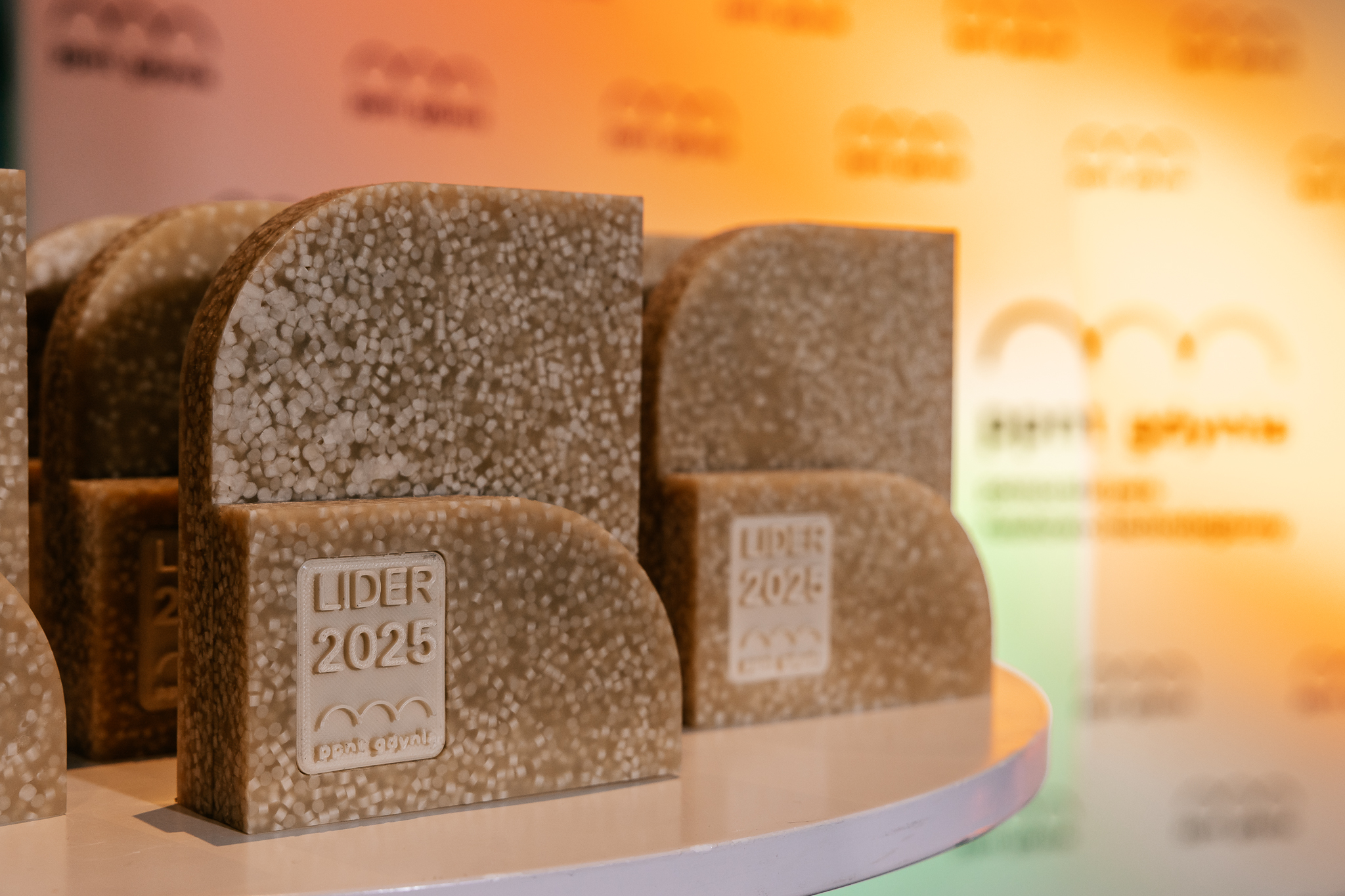 Statuetka Lidera PPNT 2025, wykonana z biopolimer&oacute;w. Fot. Lucyna Lewandowska