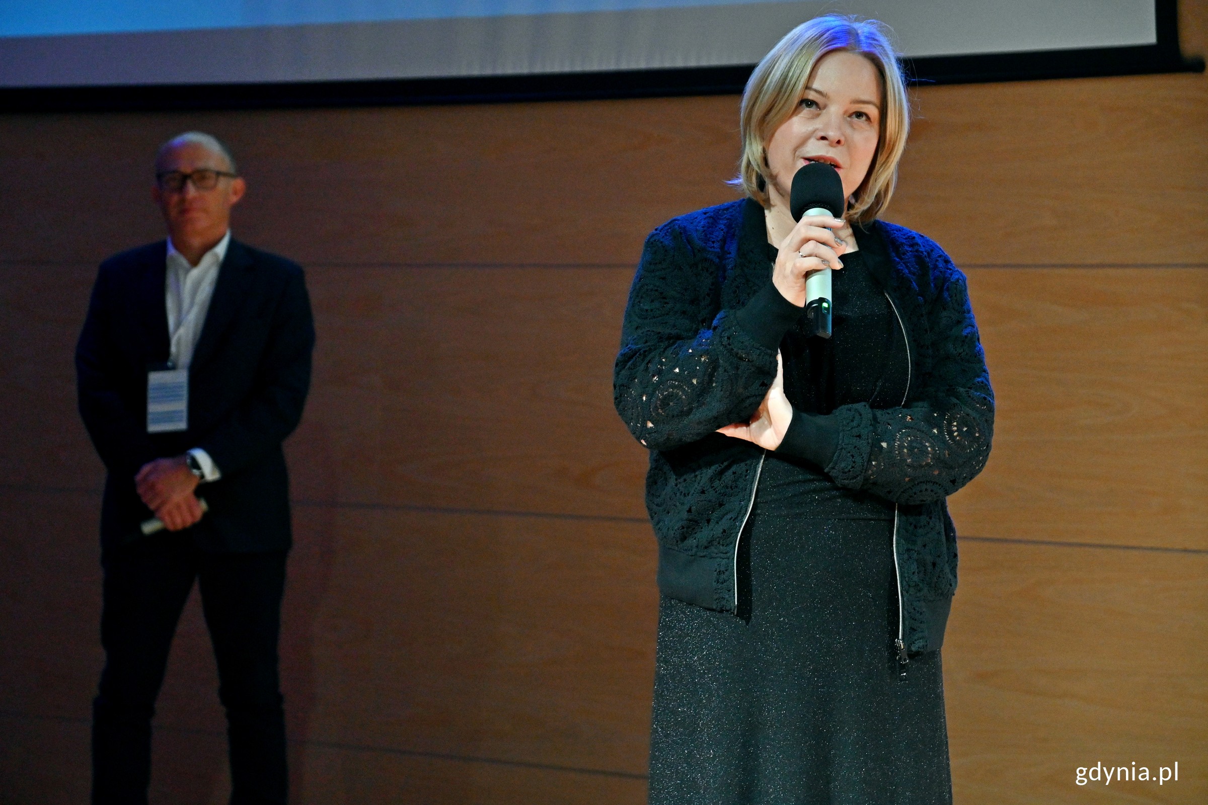 Wiceprezydentka Gdyni Oktawia Gorzeńska podczas otwarcia konferencji Edu Day Gdynia 2024 (fot. Magdalena Czernek)