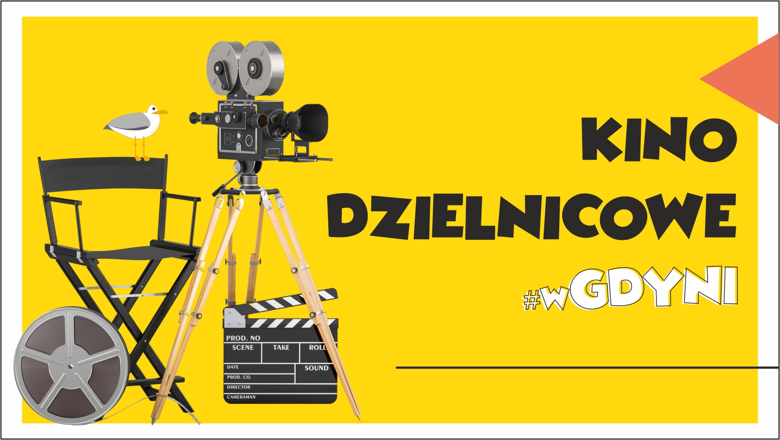 Plakat promujacy Kino Dzielnicowe @wGdyni.